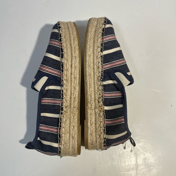 Sam Edelman Espadrilles Blue Americana Stripes Women’s US 9M EUR 39 Platform - Picture 4 of 10